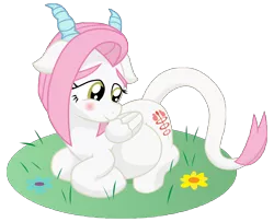 Size: 9600x7800 | Tagged: absurd resolution, artist:xniclord789x, derpibooru import, hybrid, interspecies offspring, oc, oc:lillie de thea, offspring, parent:discord, parent:fluttershy, parents:discoshy, pregnant, safe, simple background, solo, transparent background, unofficial characters only