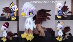 Size: 1024x588 | Tagged: safe, artist:agatrix, derpibooru import, gilda, gryphon, clothes, costume, irl, photo, plushie, solo, uniform