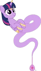 Size: 6400x11092 | Tagged: safe, artist:parclytaxel, derpibooru import, twilight sparkle, twilight sparkle (alicorn), alicorn, genie, genie pony, pony, ask genie twilight, .svg available, absurd resolution, bottle, female, floating, jewelry, mare, on back, simple background, smiling, solo, transparent background, vector