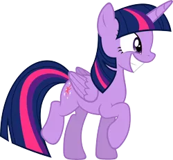 Size: 6000x5561 | Tagged: safe, artist:slb94, derpibooru import, twilight sparkle, twilight sparkle (alicorn), alicorn, pony, the hooffields and mccolts, absurd resolution, adorkable, cute, dork, excited, female, grin, mare, raised hoof, raised leg, simple background, smiling, solo, squee, transparent background, twiabetes, vector