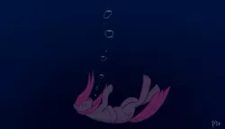 Size: 1280x733 | Tagged: semi-grimdark, artist:pinkamenadianepi, derpibooru import, pinkie pie, earth pony, pony, asphyxiation, bubble, drowning, female, imminent death, mare, pinkamena diane pie, solo, underwater