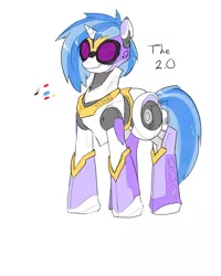 Size: 1600x2000 | Tagged: android, artist:valcron, derpibooru import, female, gynoid, robot, safe, solo, vinyl scratch