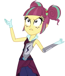 Size: 4544x5294 | Tagged: safe, artist:illumnious, derpibooru import, sour sweet, equestria girls, friendship games, absurd resolution, archery, archery clothes, clothes, gloves, simple background, solo, transparent background, vector