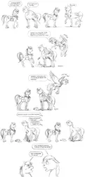 Size: 1000x2061 | Tagged: artist:baron engel, comic, derpibooru import, monochrome, morning after, oc, oc:cogs, oc:sky brush, pencil drawing, rainbow dash, safe, traditional art