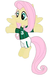 Size: 827x1250 | Tagged: artist:isegrim87, clothes, derpibooru import, euro, euro 2012, fluttershy, football, ireland, jersey, safe, simple background, solo, transparent background, uefa, uefa euro, vector