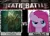 Size: 736x525 | Tagged: safe, derpibooru import, pinkie pie, antagonist, blue eyes, cthulhu, death battle, deity lord, exploitable meme, image, jpeg, lovecraftian deity, meme, pinkamena diane pie, pink fur, pink mane, wings