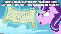 Size: 800x450 | Tagged: annie wilkes, derpibooru import, image macro, meme, misery, safe, starlight glimmer, the cutie re-mark