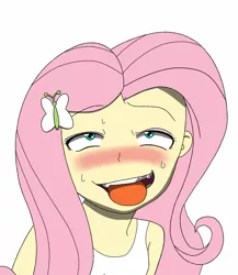 Size: 1112x1280 | Tagged: suggestive, artist:blondenobody, derpibooru import, fluttershy, equestria girls, ahegao, ahegaokin, blushing, solo