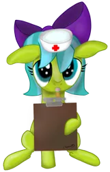 Size: 716x1115 | Tagged: artist:clashwolf3, derpibooru import, digital art, nurse, oc, oc:angie, safe, simple background, solo, transparent background, unofficial characters only