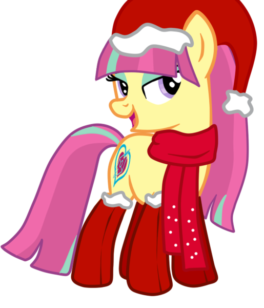 Size: 578x673 | Tagged: safe, artist:hannaspeert123, derpibooru import, sour sweet, pegasus, pony, equestria girls, friendship games, bedroom eyes, clothes, female, hat, mare, open mouth, santa hat, scarf, simple background, solo, stockings, transparent background, vector