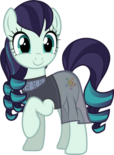 Size: 4200x5730 | Tagged: absurd resolution, artist:90sigma, clothes, coloratura, cute, derpibooru import, dress, looking at you, raised hoof, rara, safe, simple background, smiling, solo, .svg available, the mane attraction, transparent background, vector