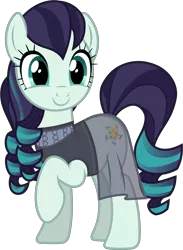 Size: 4200x5730 | Tagged: absurd resolution, artist:90sigma, clothes, coloratura, cute, derpibooru import, dress, looking at you, raised hoof, rara, safe, simple background, smiling, solo, .svg available, the mane attraction, transparent background, vector