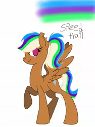 Size: 1536x2048 | Tagged: safe, artist:smileverse, derpibooru import, oc, oc:tornado, unofficial characters only, pegasus, pony, base used, offspring, parent:dumbbell, parent:rainbow dash, parents:dumbdash, simple background, solo, white background