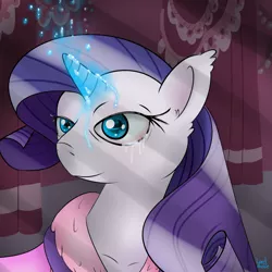 Size: 1024x1024 | Tagged: semi-grimdark, artist:lordaussie, derpibooru import, rarity, pony, unicorn, crying, mourning, solo