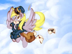 Size: 1280x960 | Tagged: safe, artist:shivall, derpibooru import, derpy hooves, pegasus, pony, female, mailmare, mare, solo