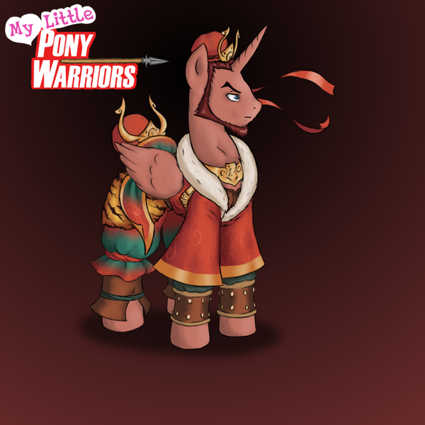 Size: 1280x1280 | Tagged: safe, artist:dreadcoffins, derpibooru import, ponified, alicorn, pony, clothes, dynasty warriors, sun quan