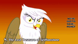 Size: 480x270 | Tagged: safe, artist:klystron2010, derpibooru import, gilda, gryphon, the lost treasure of griffonstone, animated, parody, puss gets the boot, scene parody, season 5 in 55 seconds, solo, tom and jerry, tom and jerry the movie, we've got to have money, youtube link