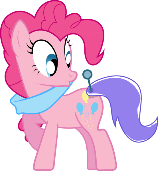 Size: 8199x8877 | Tagged: absurd resolution, artist:the-mad-shipwright, derpibooru import, pinkie being pinkie, pinkie pie, pin the tail on the pony, safe, simple background, solo, the ticket master, transparent background, vector