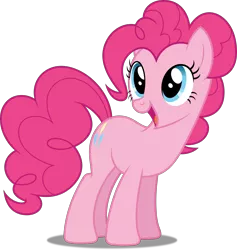 Size: 4742x5000 | Tagged: absurd resolution, artist:dashiesparkle, derpibooru import, griffon the brush off, open mouth, pinkie pie, safe, simple background, solo, transparent background, vector