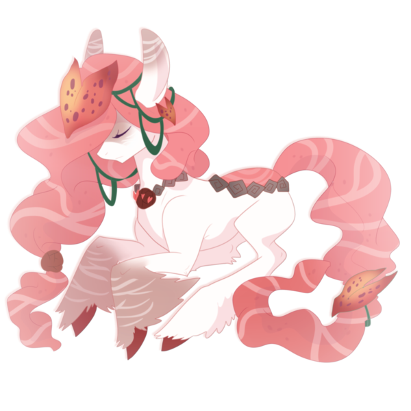 Size: 1024x1024 | Tagged: safe, artist:rannarbananar, derpibooru import, oc, oc:lotus plaza, unofficial characters only, original species, pond pony, eyes closed, solo