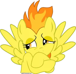 Size: 5524x5388 | Tagged: absurd resolution, artist:adog0718, bashful, cutefire, derpibooru import, safe, simple background, solo, spitfire, transparent background, vector