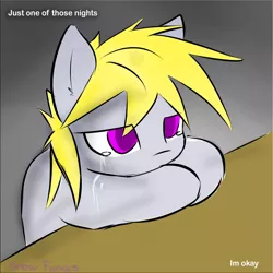 Size: 1024x1024 | Tagged: safe, artist:snow-fangs, derpibooru import, derpy hooves, pegasus, pony, crying, female, mare, sad, solo