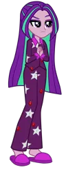 Size: 1032x2304 | Tagged: safe, artist:aliciathefox231, derpibooru import, aria blaze, equestria girls, clothes, loose hair, pajamas, simple background, slippers, solo, transparent background, vector