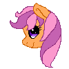 Size: 100x100 | Tagged: artist:graffiti, derpibooru import, oc, oc:tutti frutti, pixel art, safe, side view, smiling, solo, unofficial characters only
