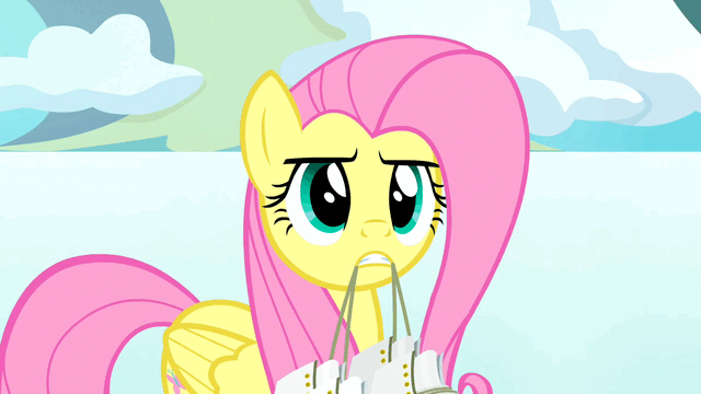 Size: 640x360 | Tagged: safe, derpibooru import, screencap, fluttershy, keep calm and flutter on, angry, animated, floppy ears, glare, growling, ice, ice skates, snow, solo
