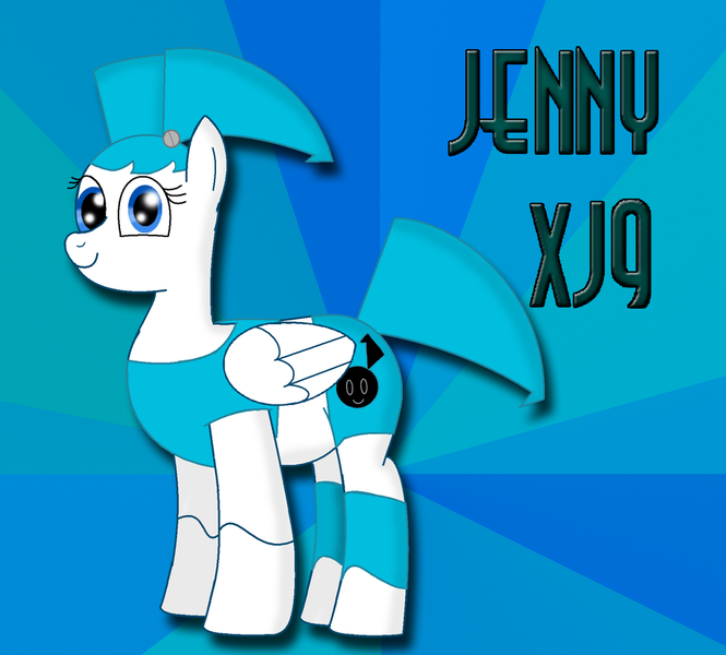 Size: 900x812 | Tagged: safe, artist:cyber-murph, derpibooru import, ponified, pony, robot, robot pony, unicorn, crossover, cute, jenny wakeman, my life as a teenage robot