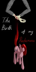 Size: 1500x3000 | Tagged: artist:kopaleo, blood, derpibooru import, grimdark, human, pinkamena diane pie, pinkie pie, self harm, text