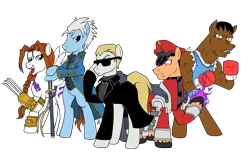 Size: 3508x2263 | Tagged: safe, artist:edcom02, artist:jmkplover, derpibooru import, ponified, albert wesker, balrog (japanese), balrog (street fighter), capcom, crossover, devil may cry, devil may cry 3, image, m. bison, m. bison (japanese), png, resident evil, simple background, spiders and magic: capcom invasion, street fighter, transparent background, vega, vega (japanese), vergil (devil may cry), yamato (devil may cry)