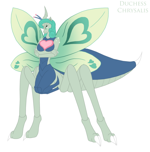 Size: 1965x2000 | Tagged: artist:pyrus-leonidas, derpibooru import, duchess chrysalis, insectified, kaiju, kaijufied, mirror universe, queen chrysalis, reversalis, safe, simple background, solo, species swap, transparent background