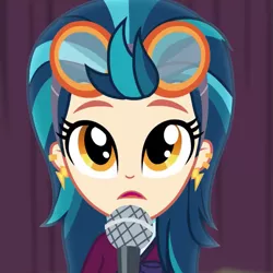 Size: 537x537 | Tagged: safe, derpibooru import, screencap, indigo zap, equestria girls, friendship games, cropped, cute, microphone, solo