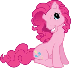 Size: 917x872 | Tagged: derpibooru import, g3, g3 faic, g4 to g3, generation leap, pinkie blind, pinkie pie, safe, simple background, solo, too many pinkie pies, transparent background, vector