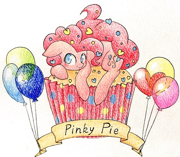 Size: 1024x894 | Tagged: artist:yukimaki, derpibooru import, misspelling, pinkie pie, safe, solo