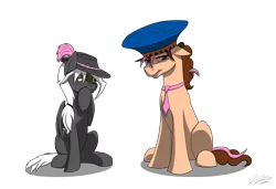 Size: 3242x2216 | Tagged: artist:tsand106, derpibooru import, germany, hat, isicholo, oc, oc:captain white, oc:think pink, safe, south africa, trachtenhut, unofficial characters only