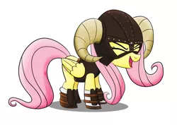 Size: 4664x3298 | Tagged: safe, artist:drawponies, derpibooru import, fluttershy, pegasus, pony, armor, crossover, dovahkiin, dovahshy, eyes closed, female, flutteryay, mare, simple background, skyrim, solo, the elder scrolls, white background, yay
