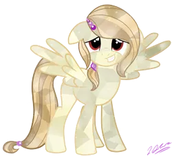 Size: 6628x5984 | Tagged: absurd resolution, artist:tsand106, crystallized, crystal pegasus, derpibooru import, oc, oc:alice goldenfeather, safe, simple background, solo, transparent background, unofficial characters only, vector