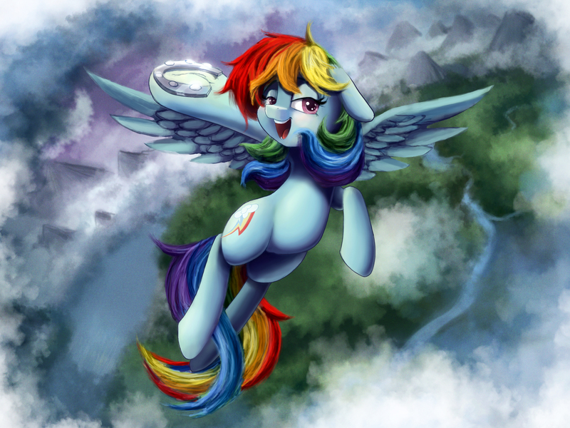 Size: 3257x2443 | Tagged: artist:solarsourced, derpibooru import, horseshoes, rainbow dash, safe, solo, underhoof