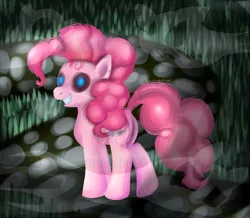 Size: 1473x1285 | Tagged: artist:brashgirl901, black sclera, derpibooru import, pinkie pie, semi-grimdark, solo