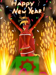 Size: 3000x4000 | Tagged: anthro, armpits, artist:twotail813, derpibooru import, happy new year, oc, oc:twotail, rcf community, solo, suggestive, unofficial characters only