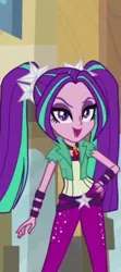 Size: 302x682 | Tagged: safe, derpibooru import, screencap, aria blaze, equestria girls, rainbow rocks, cropped, cute, hand on hip, looking at you, singing, solo