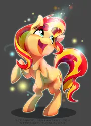 Size: 1024x1424 | Tagged: safe, artist:stepandy, derpibooru import, sunset shimmer, pony, unicorn, cute, shimmerbetes, so fucking happy, solo