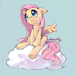 Size: 1024x1049 | Tagged: artist:cuhenghdj, cloud, cute, derpibooru import, fluttershy, looking up, safe, shyabetes, simple background, solo