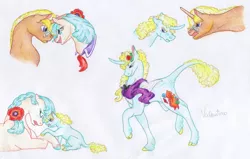 Size: 6296x4000 | Tagged: safe, artist:dawn22eagle, derpibooru import, coco pommel, trenderhoof, oc, oc:valentino, classical unicorn, pony, alternate hairstyle, child, colt, curved horn, foal, leonine tail, male, next generation, offspring, parent, parent:coco pommel, parent:trenderhoof, parents:trenderpommel, shipping, stallion, straight, trenderpommel