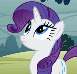 Size: 377x360 | Tagged: safe, derpibooru import, screencap, rarity, pony, unicorn, look before you sleep, animated, blinking, cute, female, gif, mare, open mouth, raribetes, smiling, solo