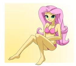 Size: 800x700 | Tagged: suggestive, artist:horsecat, derpibooru import, fluttershy, equestria girls, bra, breasts, clothes, female, humanized, lingerie, panties, pink underwear, solo, solo female, underwear