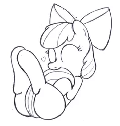 Size: 1209x1271 | Tagged: adorabloom, apple bloom, artist:an-tonio, bloom butt, butt, cropped, cute, derpibooru import, monochrome, safe, simple background, solo, tail bite