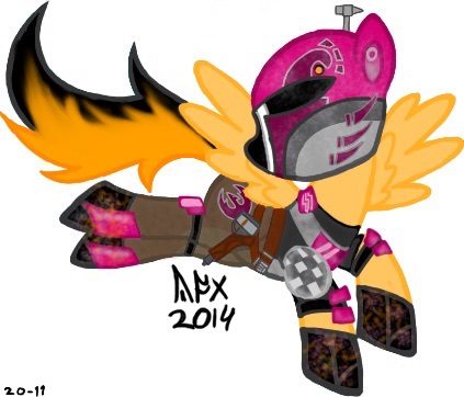 Size: 423x362 | Tagged: artist:yoshixage, derpibooru import, helmet, mandalorian, ponified, sabine wren, safe, solo, star wars, star wars rebels